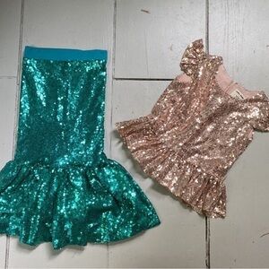 Mermaid costume birthday outfit 2T